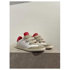 Isabel Marant-ISABEL MARANT Baskets T.EU 37 Cuir-Blanc