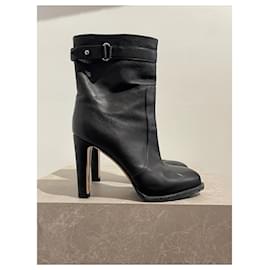 Gianvito Rossi-GIANVITO ROSSI Bottines T.EU 37,5 Cuir-Noir