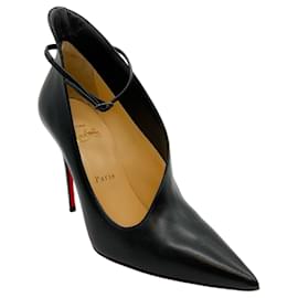 Autre Marque-Christian Louboutin Black Leather Vampydoly 100 Pumps-Black