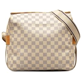 Louis Vuitton-Beige Louis Vuitton Damier Azur Naviglio Crossbody Bag-Beige