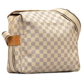Louis Vuitton-Beige Louis Vuitton Damier Azur Naviglio Crossbody Bag-Beige