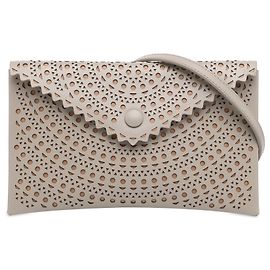 Borsa a tracolla ALAÏA con busta tagliata al laser grigia Altro