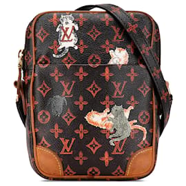 Louis Vuitton-Black Louis Vuitton Grace Coddington Catogram Paname Crossbody Bag-Black