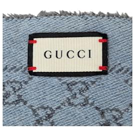 Gucci-Écharpe en laine grise Gucci GG Écharpes-Autre