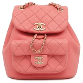 Chanel-Pink Chanel Small Lambskin Duma Backpack-Pink