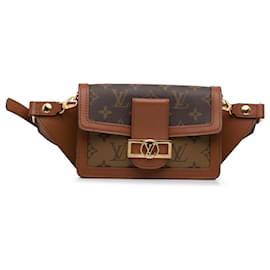 Louis Vuitton-Brown Louis Vuitton Monogram Reverse Dauphine Bumbag Belt Bag-Brown