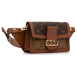 Louis Vuitton-Brown Louis Vuitton Monogram Reverse Dauphine Bumbag Belt Bag-Brown