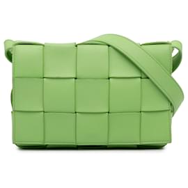 Bottega Veneta-Crossbody Bottega Veneta Intrecciato Cassete Verde-Verde