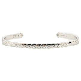 Chanel-Chanel prata 18K ouro branco diamante Coco Crush pulseira fantasia-Prata