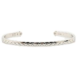 Silbernes Chanel-Armband „Coco Crush“ aus 18 Karat Weißgold mit Diamanten Silber