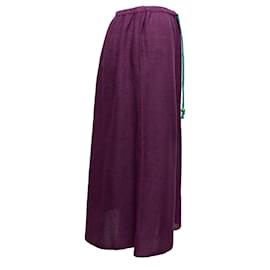 Fendi-Aubergine &Aqua Fendi Knit Midi Jupe Taille US M-Violet