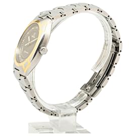 Omega-Silver OMEGA Quartz Stainless Steel Seamaster Polaris Watch-Silvery