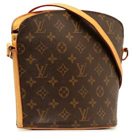 Louis Vuitton-Bolso bandolera Louis Vuitton marrón con monograma Drouot-Castaño