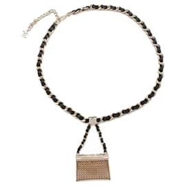 Chanel-Gold Chanel Flap Bag Charm Chain Link Belt-Golden