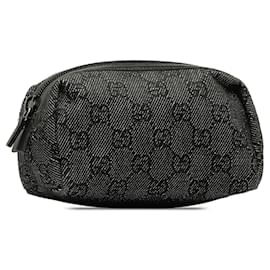 Gucci-Pochette en jean Gucci GG grise-Autre