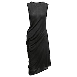 The row-Vestido maxi preto The Row sem mangas franzido tamanho US 6-Preto