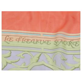 Hermès-HERMES Scarves T.  Silk-Orange