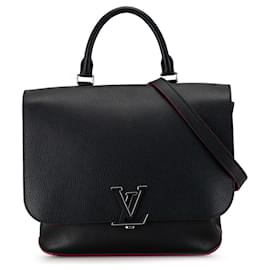 Louis Vuitton-Black Louis Vuitton Taurillon Volta Satchel-Black