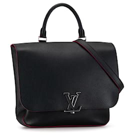 Louis Vuitton-Schwarze Louis Vuitton Taurillon Volta Umhängetasche-Schwarz