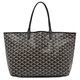 Goyard-Black Goyard Goyardine Saint Louis GM Tote Bag-Black