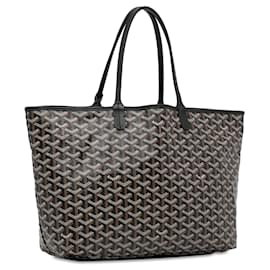 Goyard-Black Goyard Goyardine Saint Louis GM Tote Bag-Black