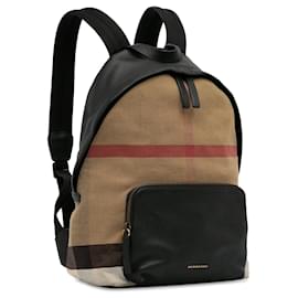 Burberry-Mochila Burberry House Check Abbeydale marrom-Marrom