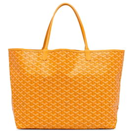 Goyard-Yellow Goyard Goyardine Saint Louis GM Tote Bag-Yellow