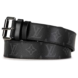 Louis Vuitton-Ceinture réversible noire Louis Vuitton Monogram Eclipse-Noir