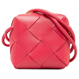 Bottega Veneta-Bolsa para câmera rosa Bottega Veneta Mini Maxi Intrecciato Cassete-Rosa