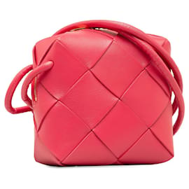 Bottega Veneta-Bolsa para câmera rosa Bottega Veneta Mini Maxi Intrecciato Cassete-Rosa