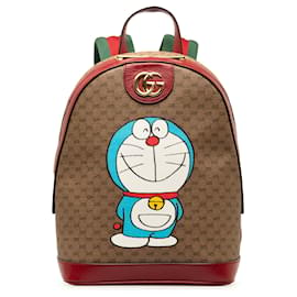 Gucci-Mochila Gucci Micro GG Supreme Doraemon marrom-Marrom