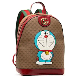 Gucci-Mochila Gucci Micro GG Supreme Doraemon marrom-Marrom