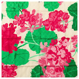 Gucci-Foulard en soie à imprimé floral Gucci x Ken Scott rouge Foulards-Rouge