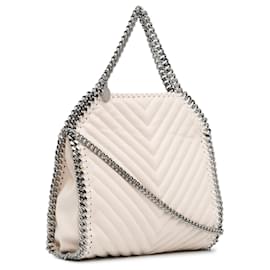 Stella Mc Cartney-Bolsa Falabella acolchoada Stella McCartney Mini Chevron branca-Branco