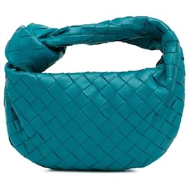 Bottega Veneta-Bolsa Bottega Veneta Mini Intrecciato Jodie Azul-Azul