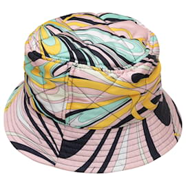 Emilio Pucci-Pink & Multicolor Emilio Pucci Abstract Print Bucket Hat Size 1-Pink