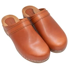 Isabel Marant-Tan Isabel Marant Leather Clog Mules Size 38-Camel