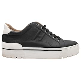 Hermès-Black & White Hermes Voltage Low-Top Sneakers Size 38-Black