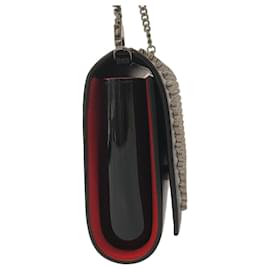 Christian Louboutin-Bolsa Paloma preta Christian Louboutin em couro cravejado com corrente-Preto