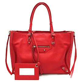 Balenciaga-Bolsa Red Balenciaga Mini Papier A6 Zip-Around-Vermelho