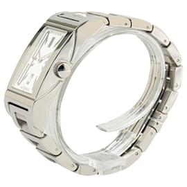 Bulgari-Silver Bvlgari Automatic Stainless Steel Rettangolo Watch-Silvery
