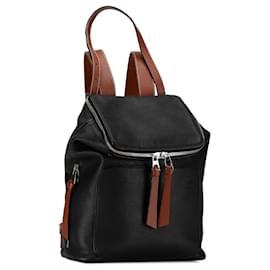 Loewe-Black LOEWE Leather Goya Backpack-Black