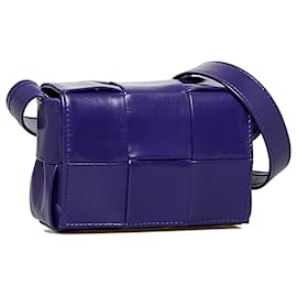 Bottega Veneta-Bolsa Crossbody Roxa Bottega Veneta Maxi Intrecciato Candy Cassette-Roxo