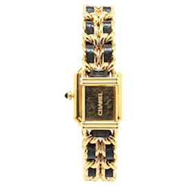 Chanel-Reloj Chanel dorado de cuarzo y acero inoxidable Premiere Chaine-Dorado