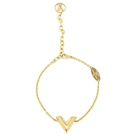 Louis Vuitton-Gold Louis Vuitton Essential V Bracelet-Golden