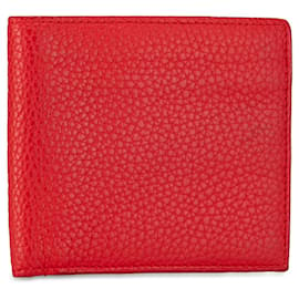 Bottega Veneta-Red Bottega Veneta Leather Bifold Wallet-Red