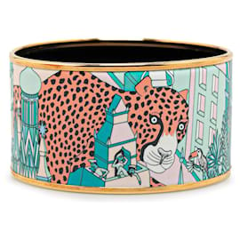 Hermès-Brazalete de disfraz con brazalete de esmalte extra ancho azul de Hermès-Azul