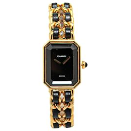 Chanel-Reloj Chanel dorado de cuarzo y acero inoxidable Premiere Chaine-Dorado