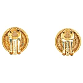 Dior-Gold Dior Faux Pearl Clip on Earrings-Golden