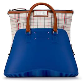 Maison Martin Margiela-Bolsa Margiela Azul Margiela Média Borracha e Lona 5ac-Azul